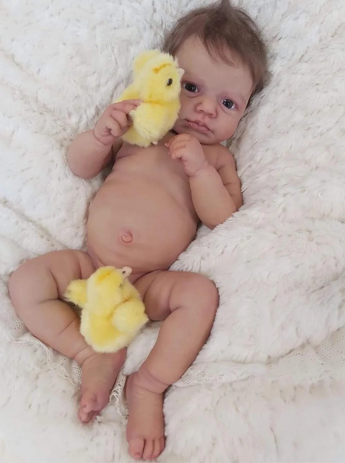 Lalka reborn z ręcznie robionego miękkiego winylu dla noworodka Awake Loulou
