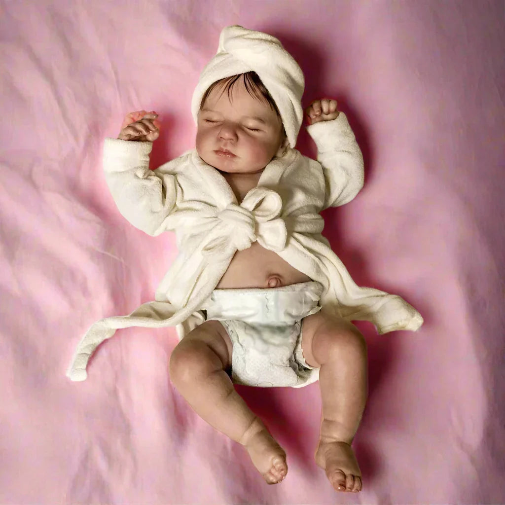 Lalki Reborn Śpiąca w Ręczniku kąpielowym