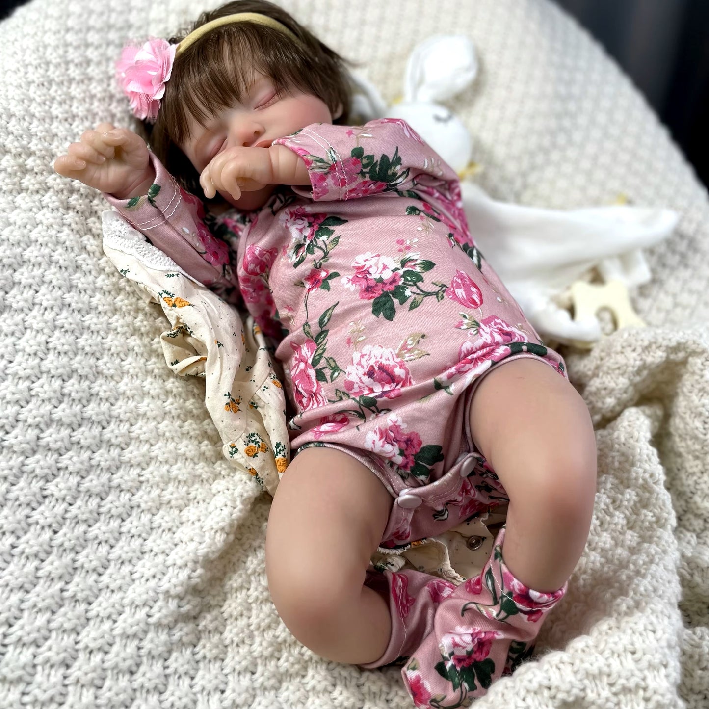 Lalka reborn noworodek śpiąca Rosalie