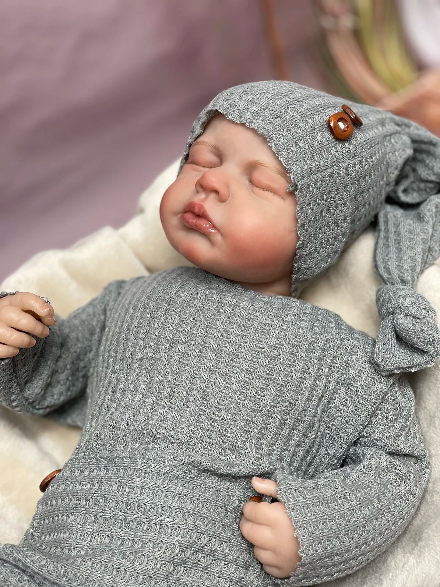 Twins Bebe Reborn Dolls Painted Hair Handmade Limited Edition