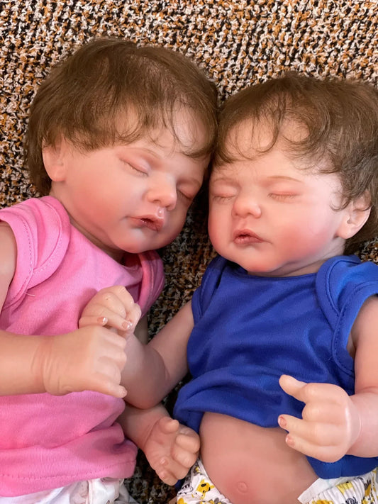 Urocze lalki reborn chłopiec i dziewczynka | Realistyczne bliźnięta Baby Doll