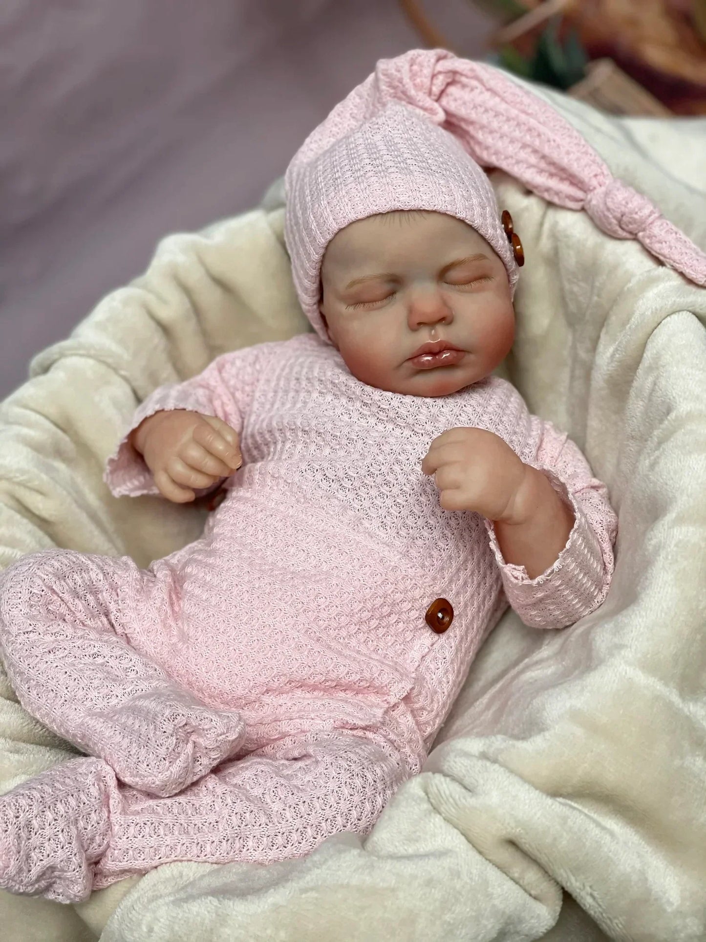 Twins Bebe Reborn Dolls Painted Hair Handmade Limited Edition