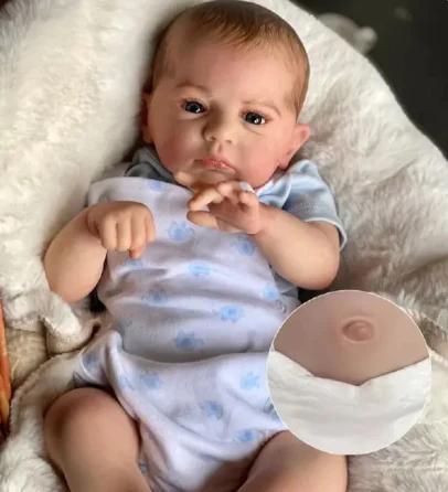 Realistyczna lalka reborn Cameron w pieluchach